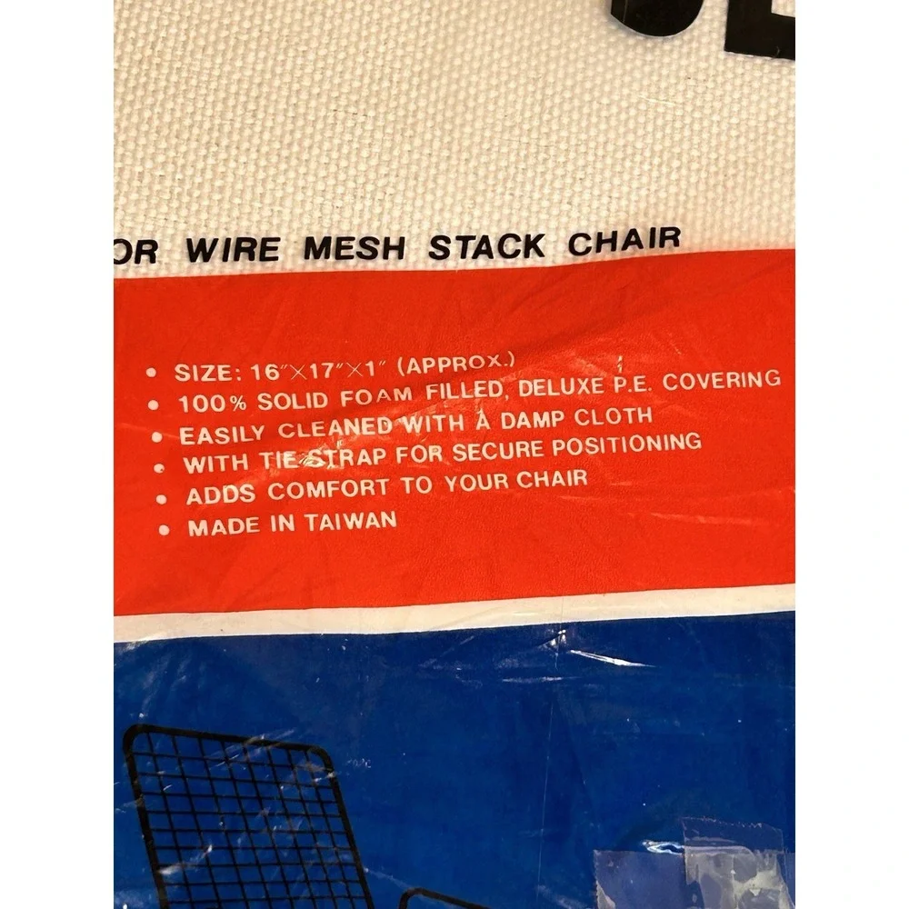 (2) Seat Pad For Wire Mesh Stack Chair White Rainbow US Leisure 17